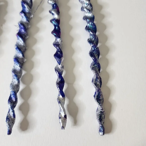 5 HANDCRAFTED Upcycled Swirly Unicorn Icecicle Ornaments HANDPAINTED Holiday - Picture 3 of 17